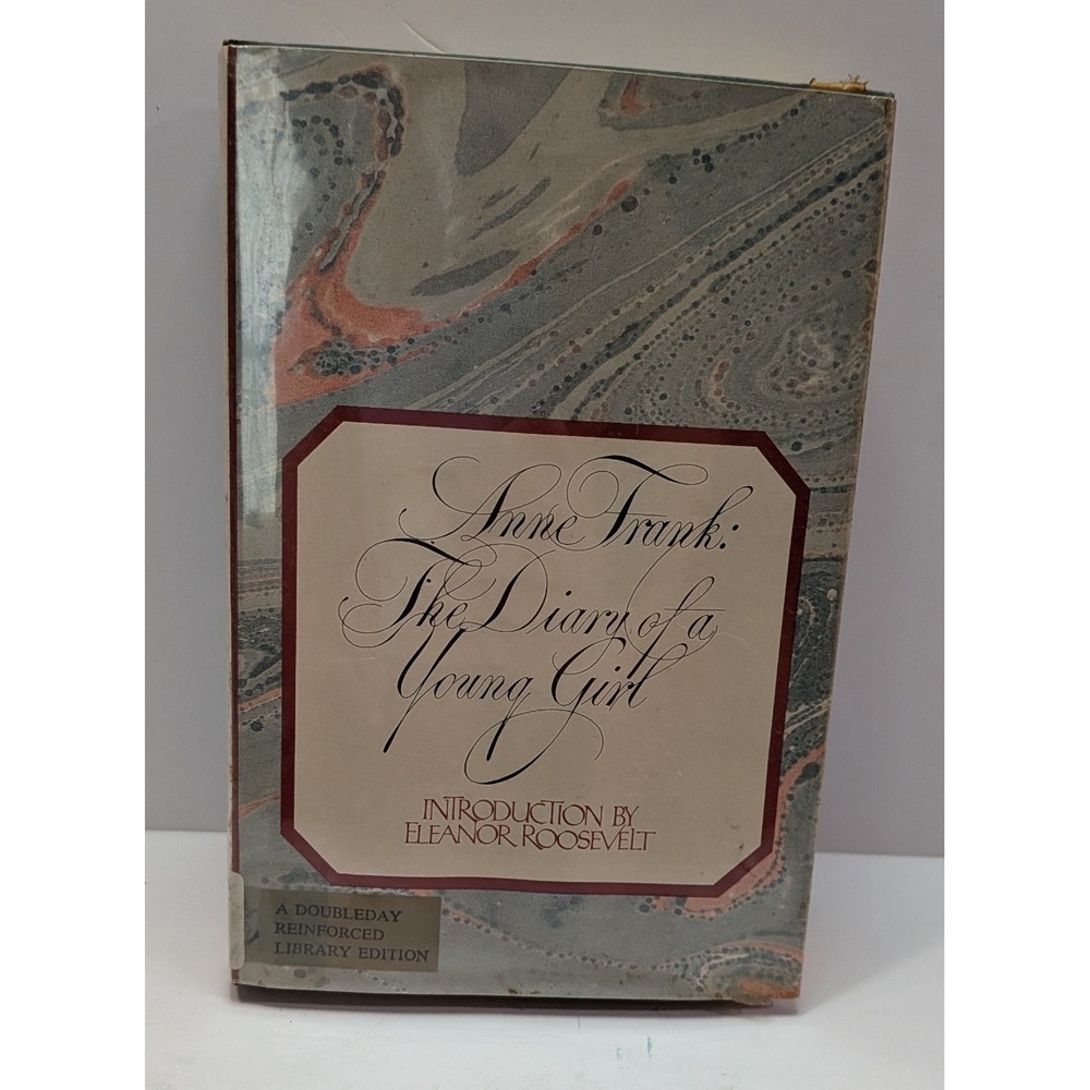 Doubleday Anne Frank The Diary of a Young Girl Book Gray Good Library Edition
